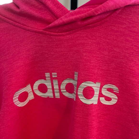 ADIDAS PRE-LOVED AUTHENTIC PINK COZY HOODIE SWEATSHIRT WITH KANGAROO POCKETS. - Picture 15 of 17